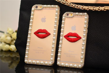 (Diamant DIY nette rote Lippe) Zoll Iphone6 4,7 5S Handy-Fall-Beutel